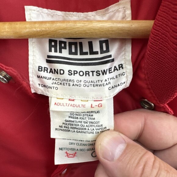 Vintage NWMP Commemorative Association Apollo Satin Jacket Red L Canada Mountie - Picture 5 of 6